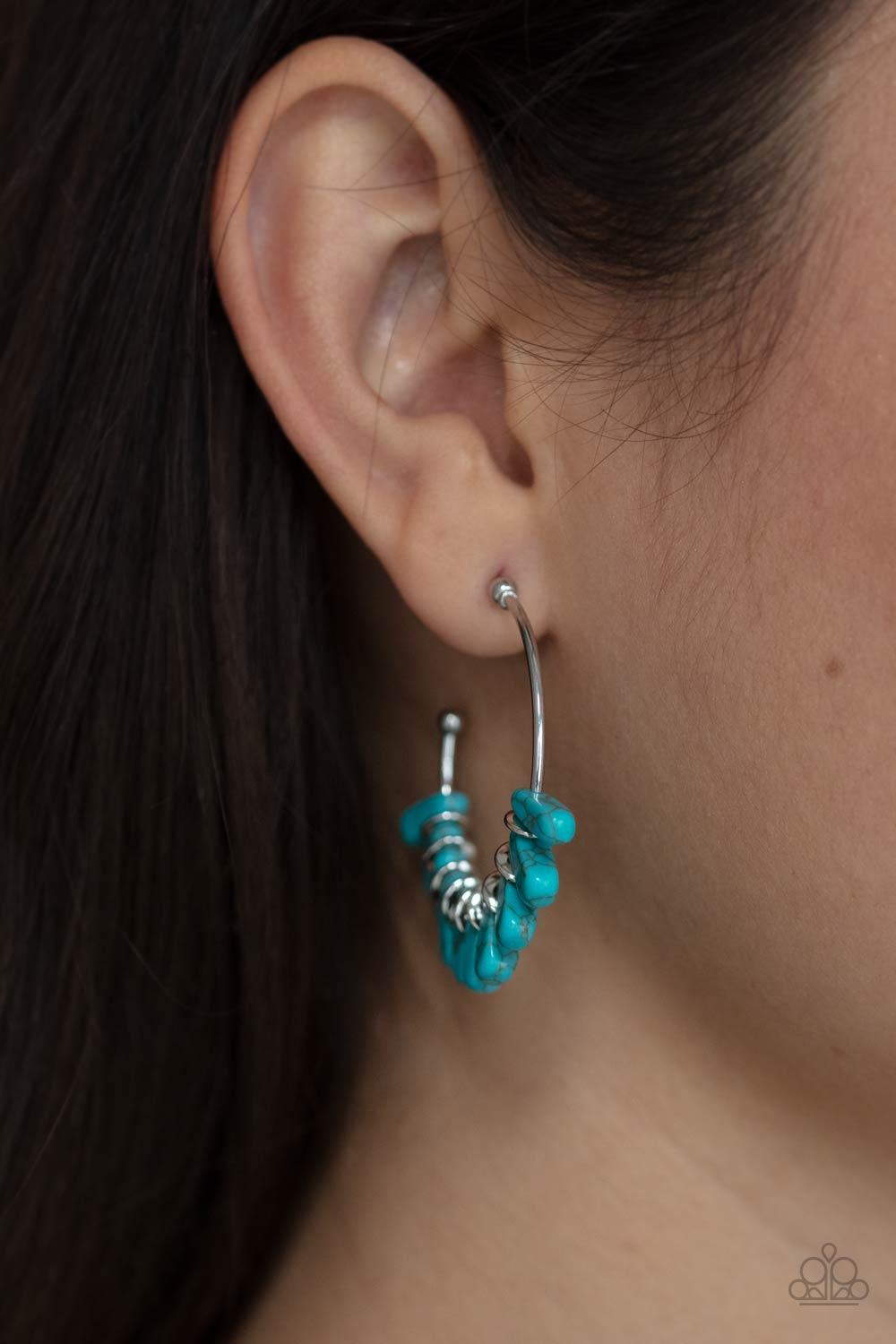 Paparazzi Accessories ❋Poshly Primitive - Blue Earrings❋ Flat Rate Ship $4.50❋ - Image #2