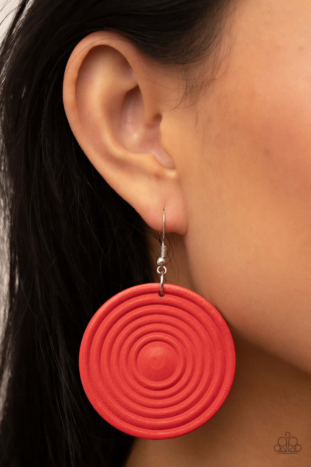 Paparazzi Accessories ❋Caribbean Cymbal - Red Earrings❋ Flat Rate Ship $4.50❋ - Image #2