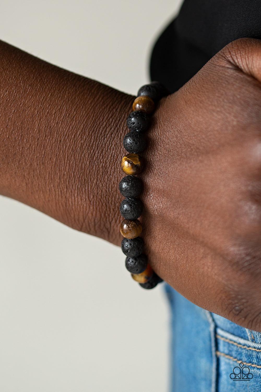 Paparazzi Accessories ✽ Top Ten Zen - Brown Bracelet✽Flat Rate Ship $4.50✽ - Image #2