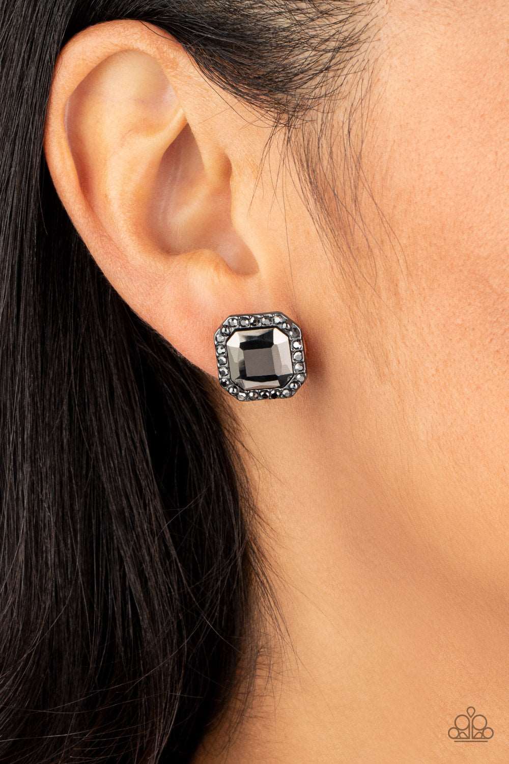 Paparazzi Accessories ✽ Act Your AGELESS - Black Post Earrings✽Flat Rate Ship $4.50✽