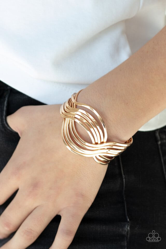 Paparazzi Accessories ❋Curvaceous Curves - Gold Bracelet❋ Flat Rate Ship $4.50❋ - Image #2