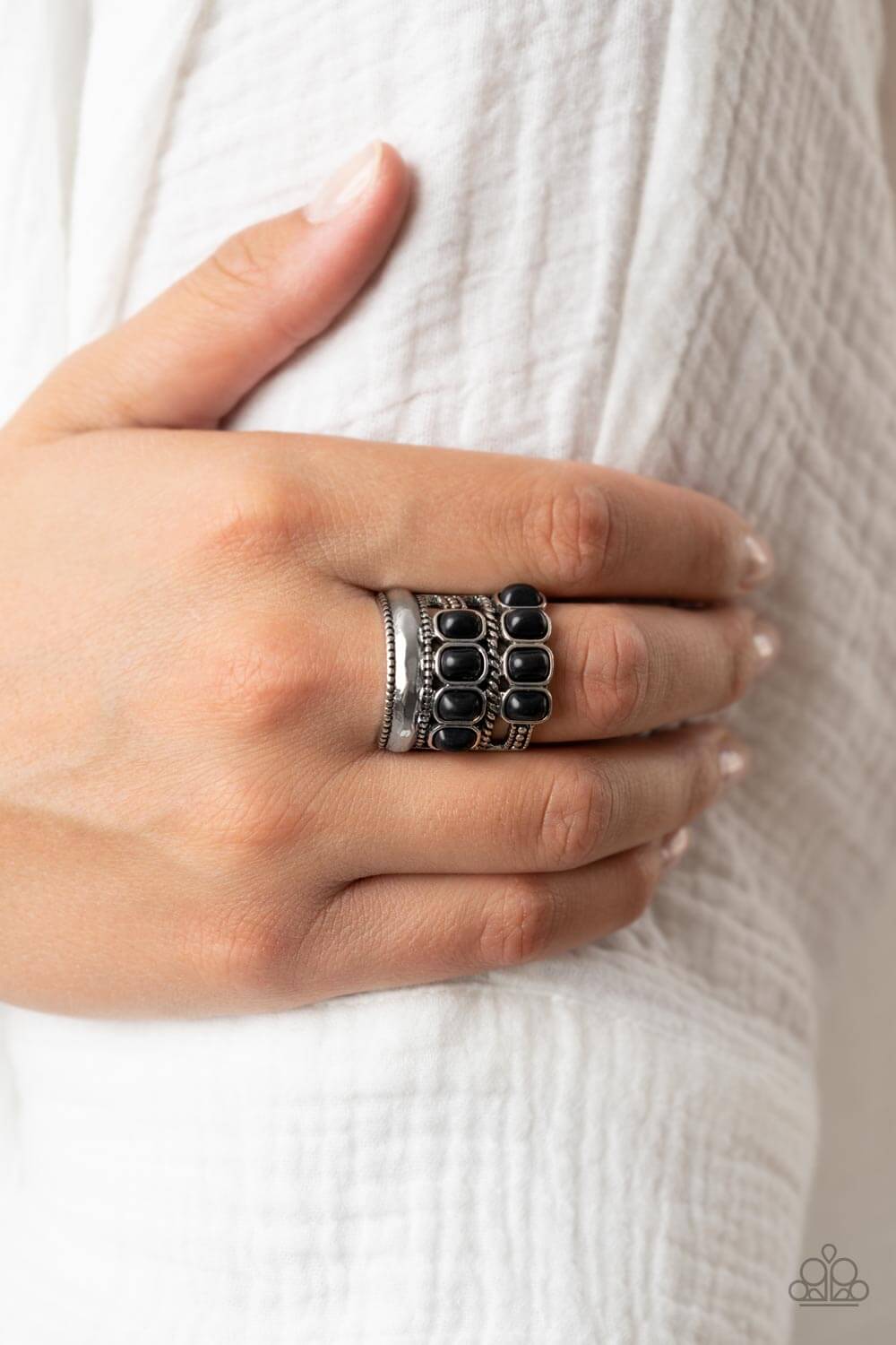 Paparazzi Accessories ❋Mojave Monument - Black Ring❋ Flat Rate Ship $4.50❋ - Image #2