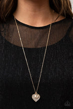 Load image into Gallery viewer, Paparazzi Accessories ❋Letters of Love - Gold Heart  Necklace❋ Flat Rate Ship $4.50❋ - Image #2