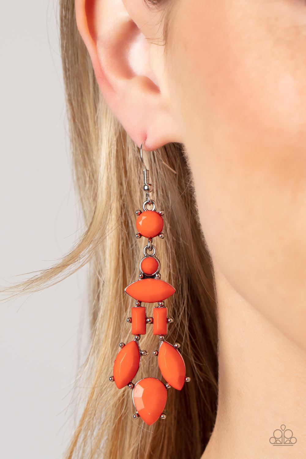 Paparazzi Accessories ❋Visually Vivacious - Orange Earrings❋ Flat Rate Ship $4.50❋ - Image #2