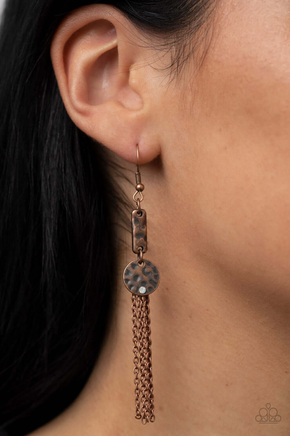 Paparazzi Accessories ❋Twinkle Twinkle Little Trinket - Copper Earrings❋ Flat Rate Ship $4.50❋ - Image #2