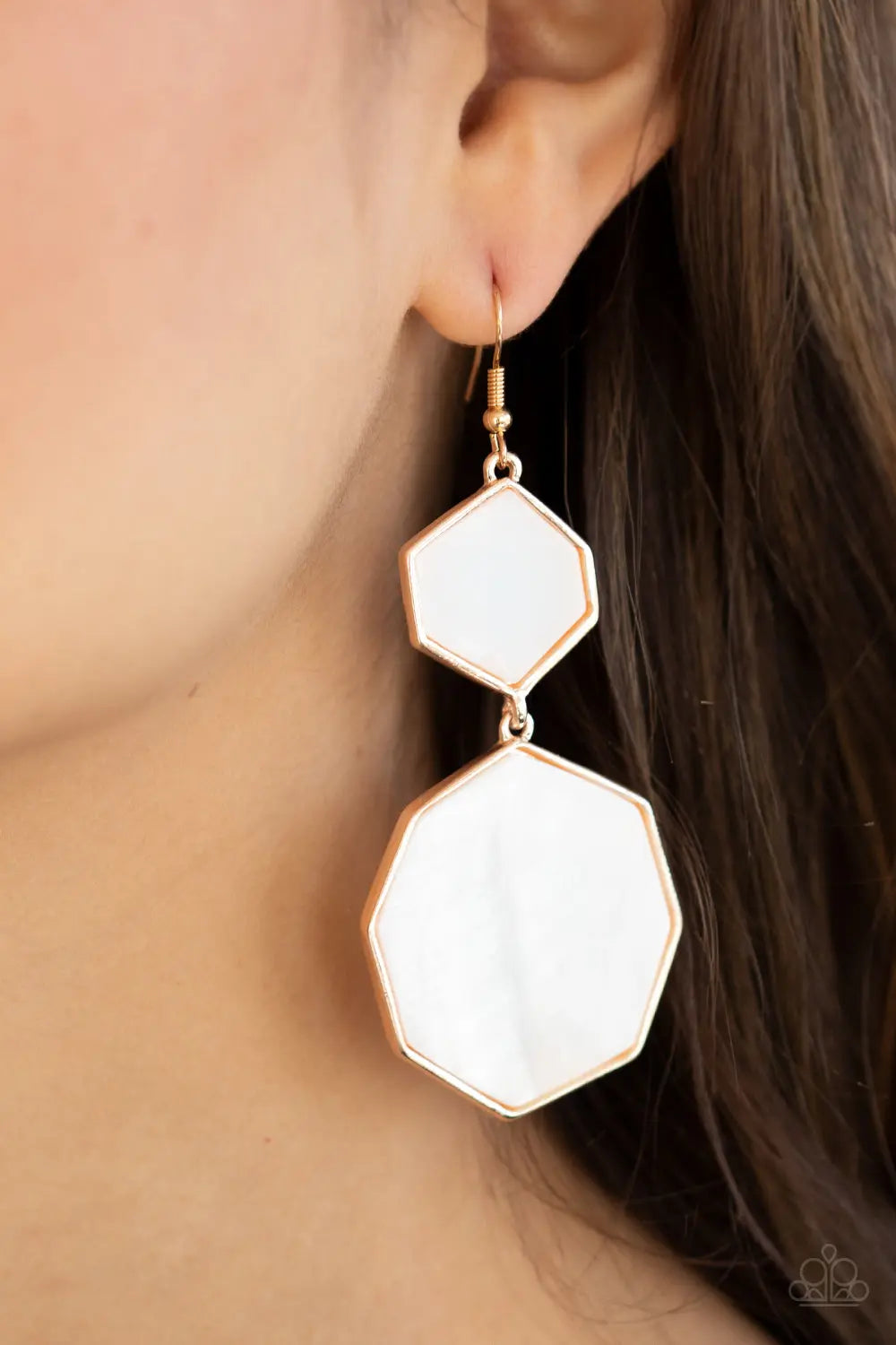 Paparazzi Accessories ✽Vacation Glow - Rose Gold Earrings✽Flat Rate Ship $4.50✽ - Image #2