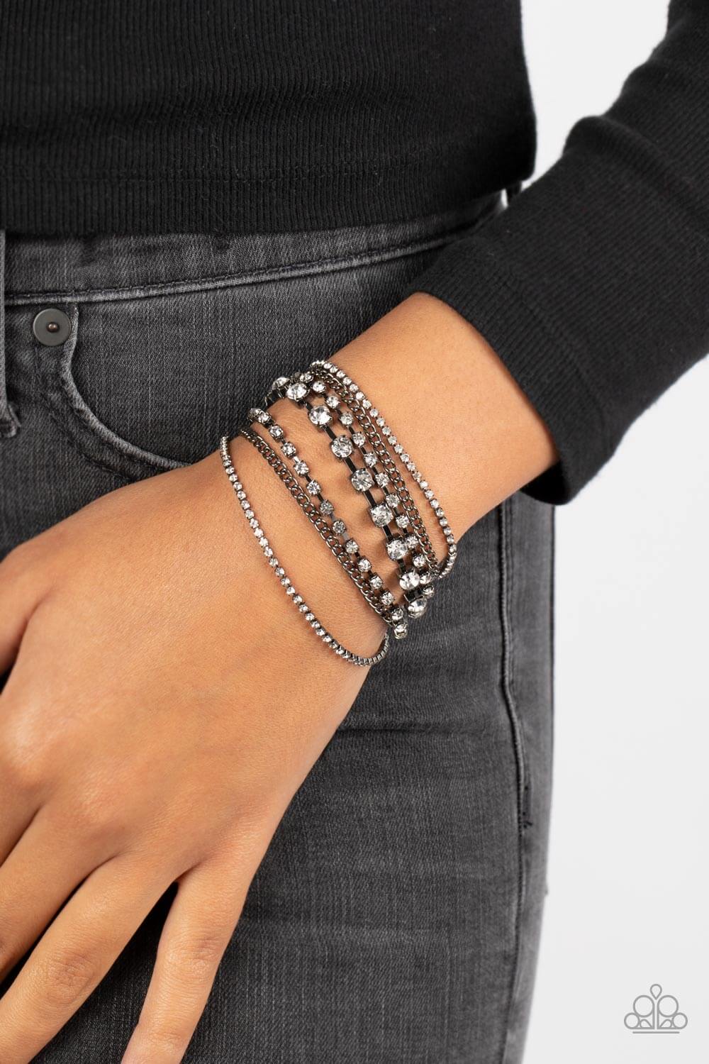 Paparazzi Accessories ❋Interstellar Interlude - Black Bracelet❋ Flat Rate Ship $4.50❋ - Image #2