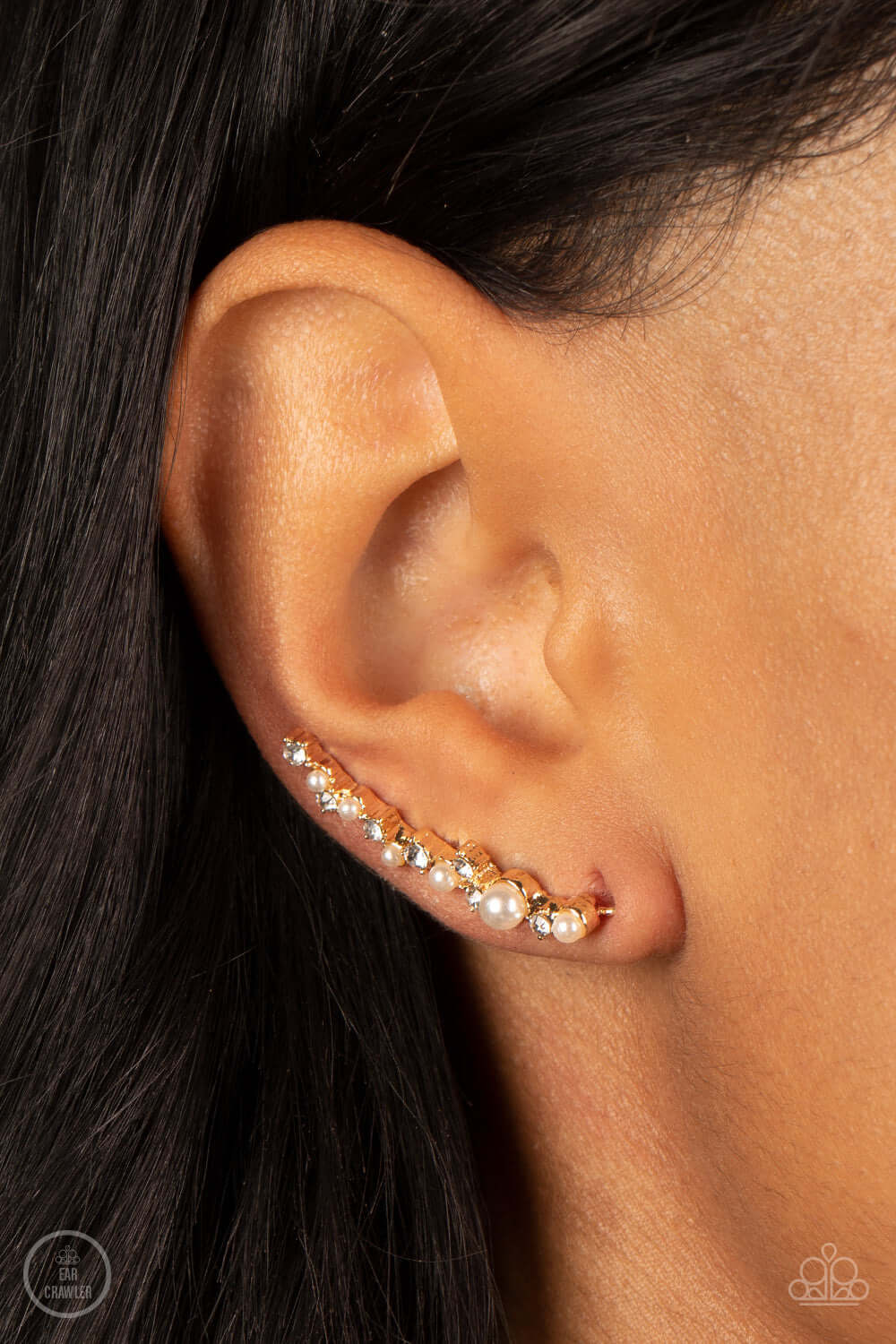 Paparazzi Accessories ❋Couture Crawl - Gold Post Earrings❋ Flat Rate Ship $4.50❋ - Image #2