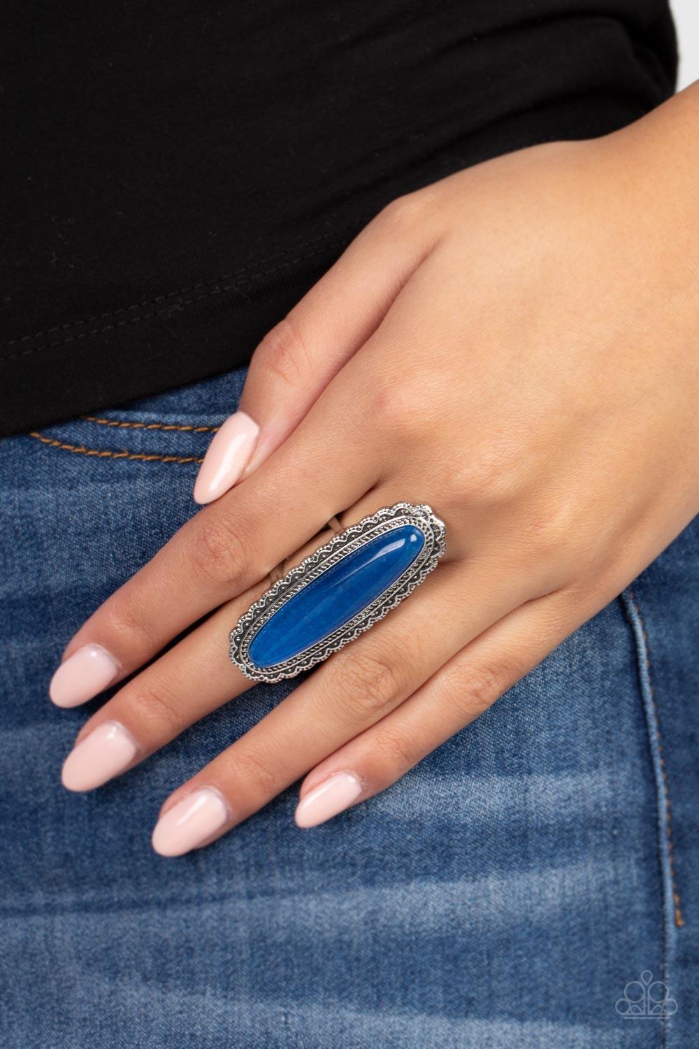 Paparazzi Accessories ❋Eco Equinox - Blue Ring❋ Flat Rate Ship $4.50❋ - Image #2