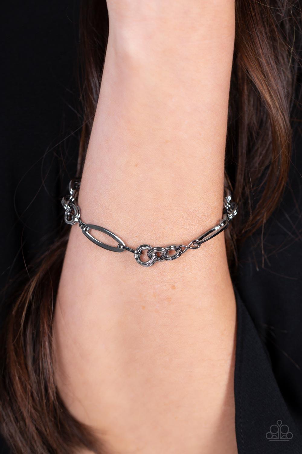 Paparazzi Accessories ❋Chic Charmer - Black Bracelet❋ Flat Rate Ship $4.50❋ - Image #2