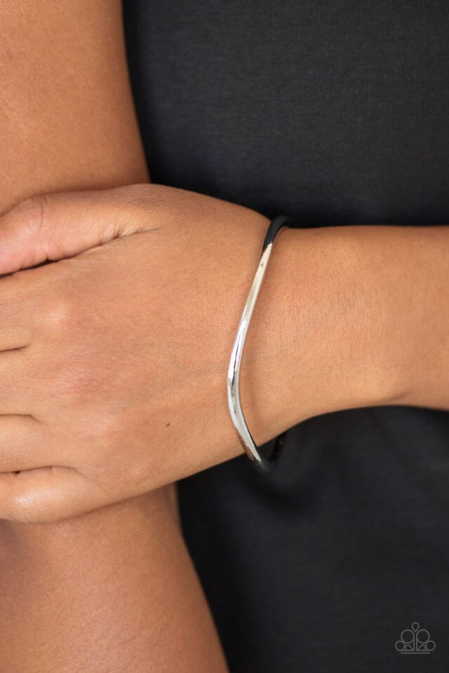 Paparazzi Accessories ❋Awesomely Asymmetrical - Silver Bracelet❋ Flat Rate Ship $4.50❋ - Image #2