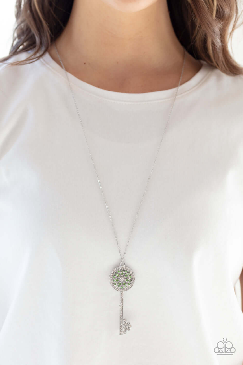 Paparazzi Accessories ✽ Keeping Secrets - Green Necklace✽Flat Rate Ship $4.50✽ - Image #2
