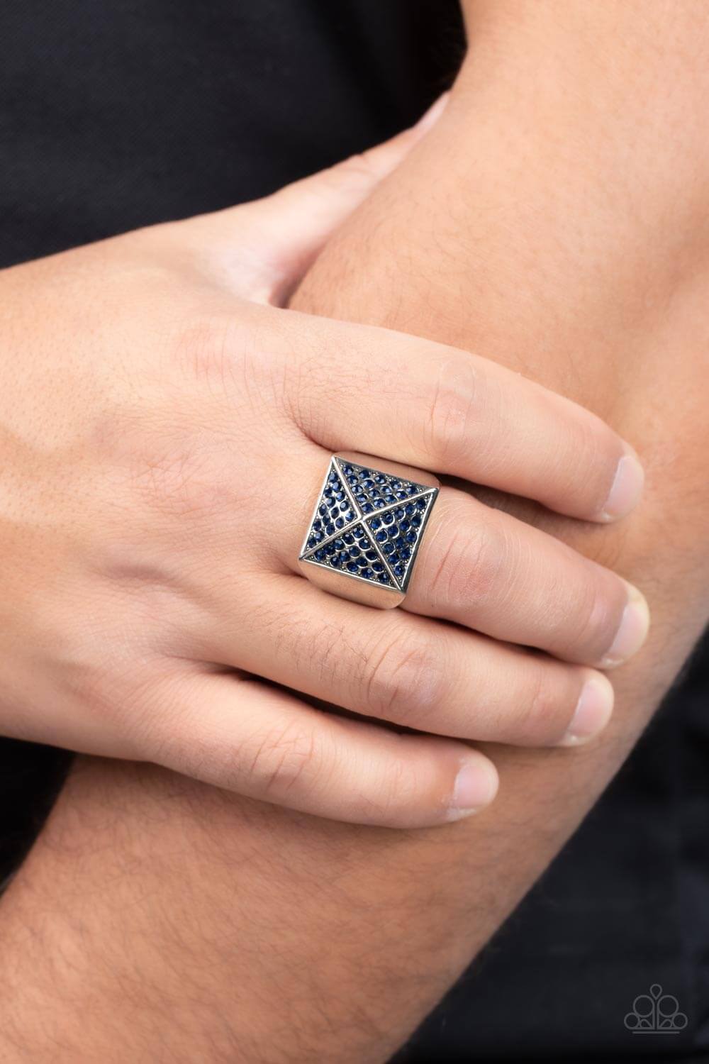 Paparazzi Accessories ❋Pyramidal Powerhouse - Blue Ring❋ Flat Rate Ship $4.50❋ - Image #2
