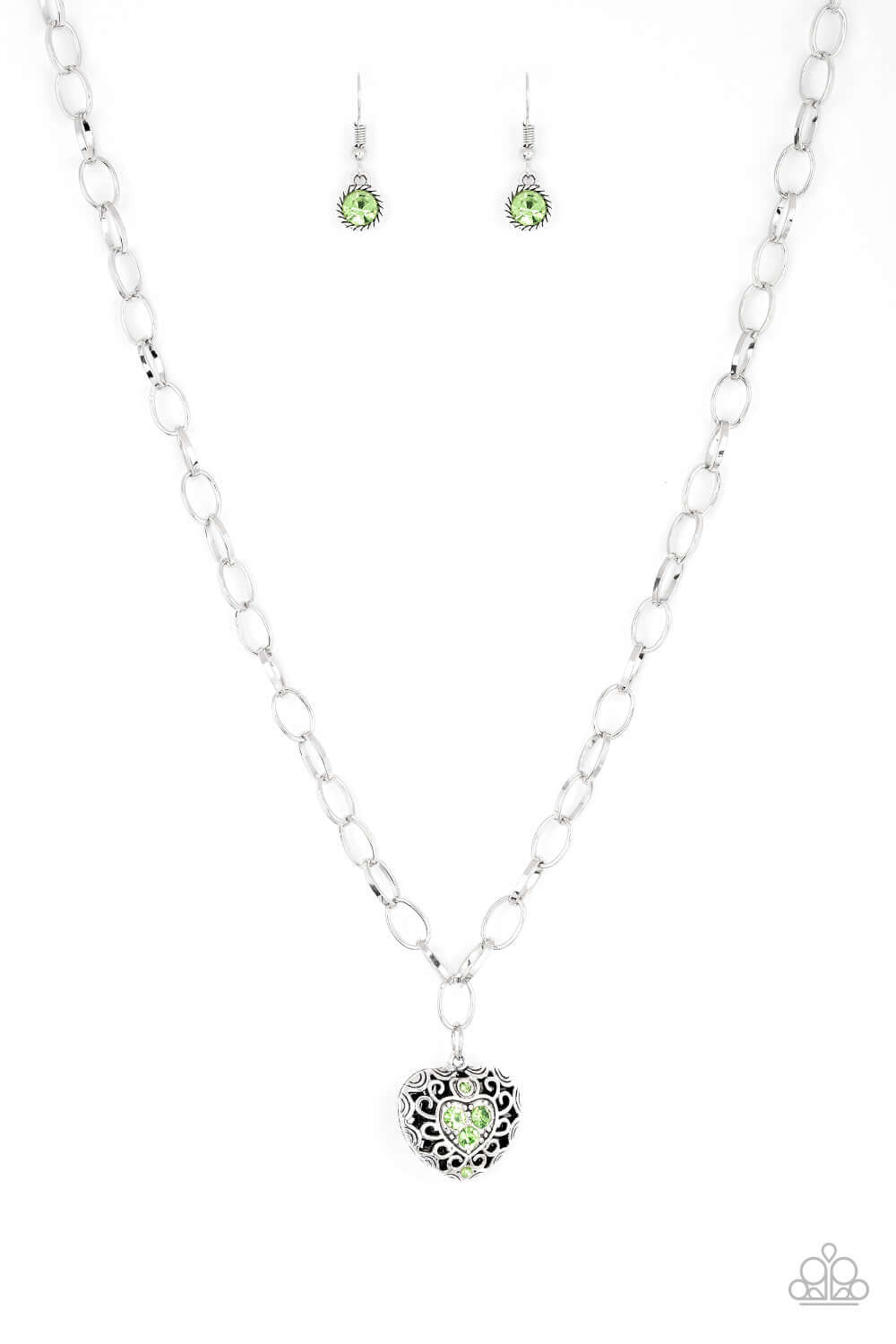brought✽to✽you✽by✽blingflingbykat✽no-love-lost-green-necklace✽paparazzi-accessories