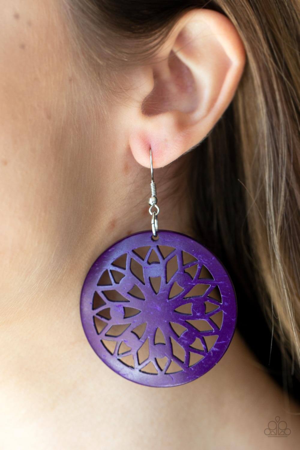 Paparazzi Accessories ❋Ocean Canopy - Purple Earrings❋ Flat Rate Ship $4.50❋ - Image #2