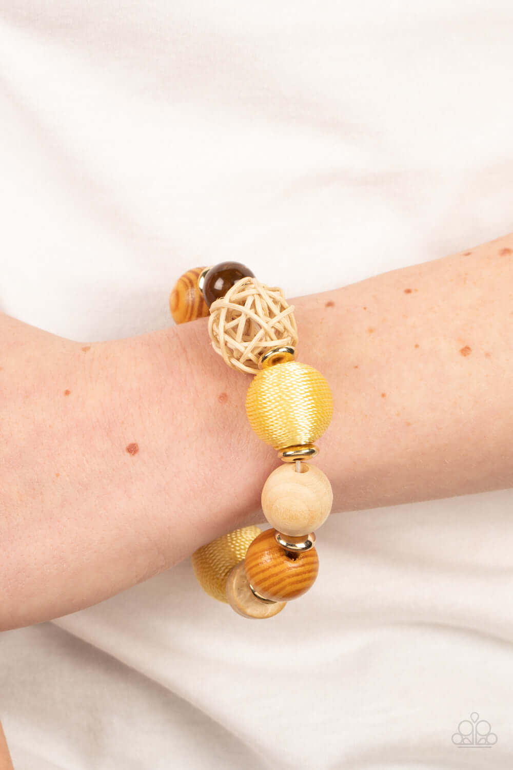Paparazzi Accessories ❋Happily Homespun - Yellow Bracelet❋ Flat Rate Ship $4.50❋ - Image #2