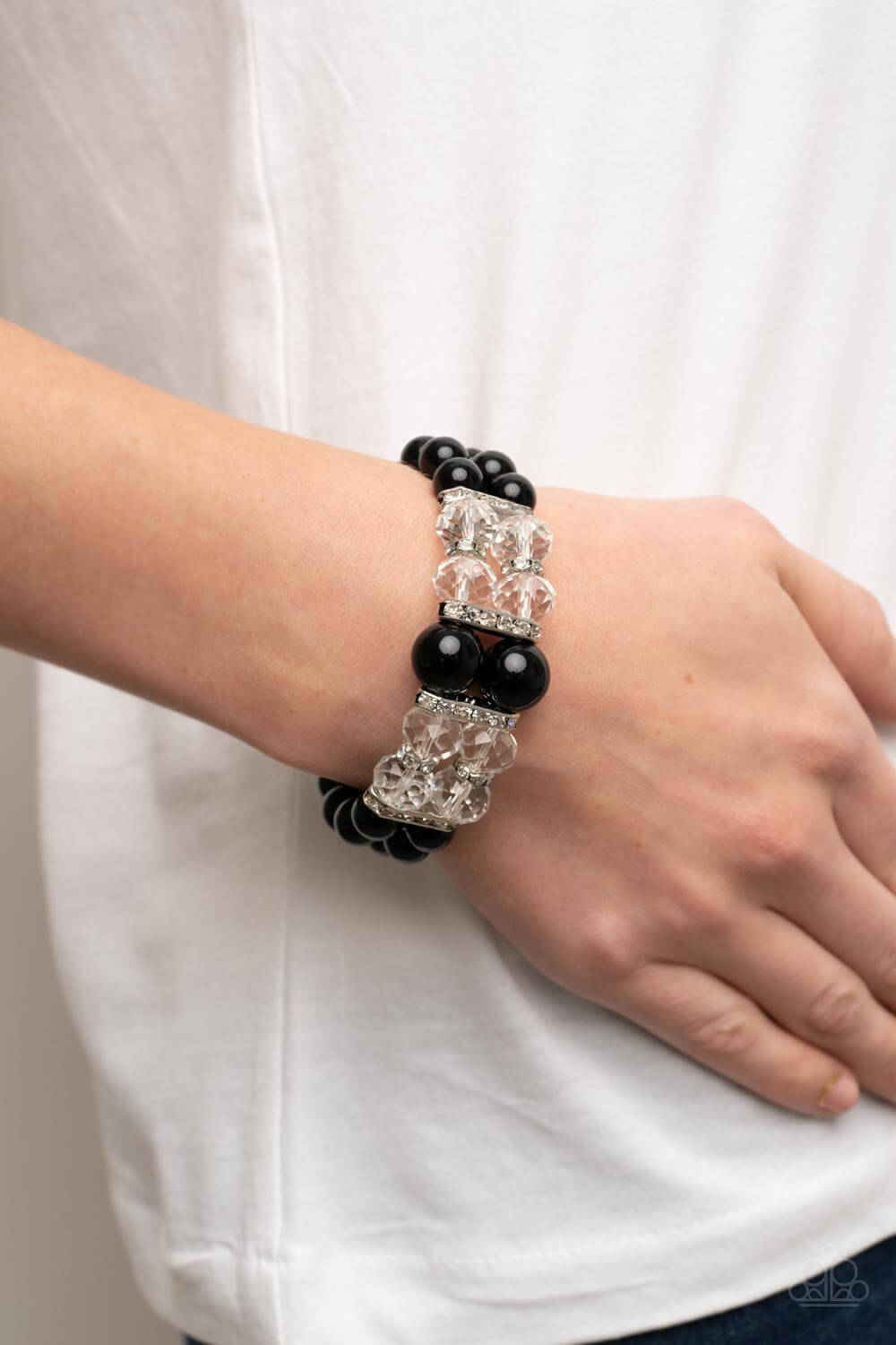 Paparazzi Accessories ❋Timelessly Tea Party - Black Bracelet❋ Flat Rate Ship $4.50❋ - Image #2