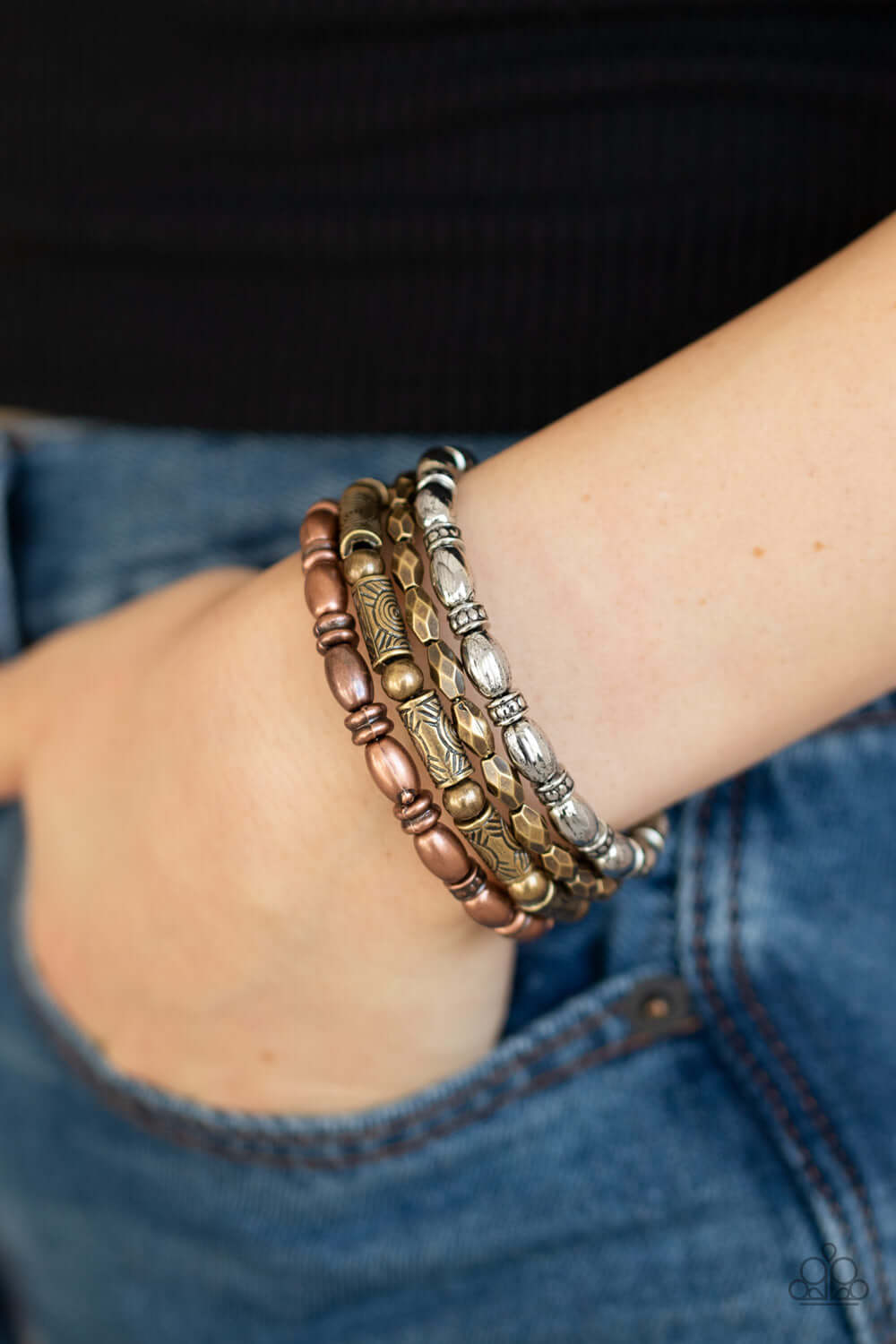 Paparazzi Accessories ✽ Texture Throwdown - Multi Bracelet✽Flat Rate Ship $4.50✽ - Image #2