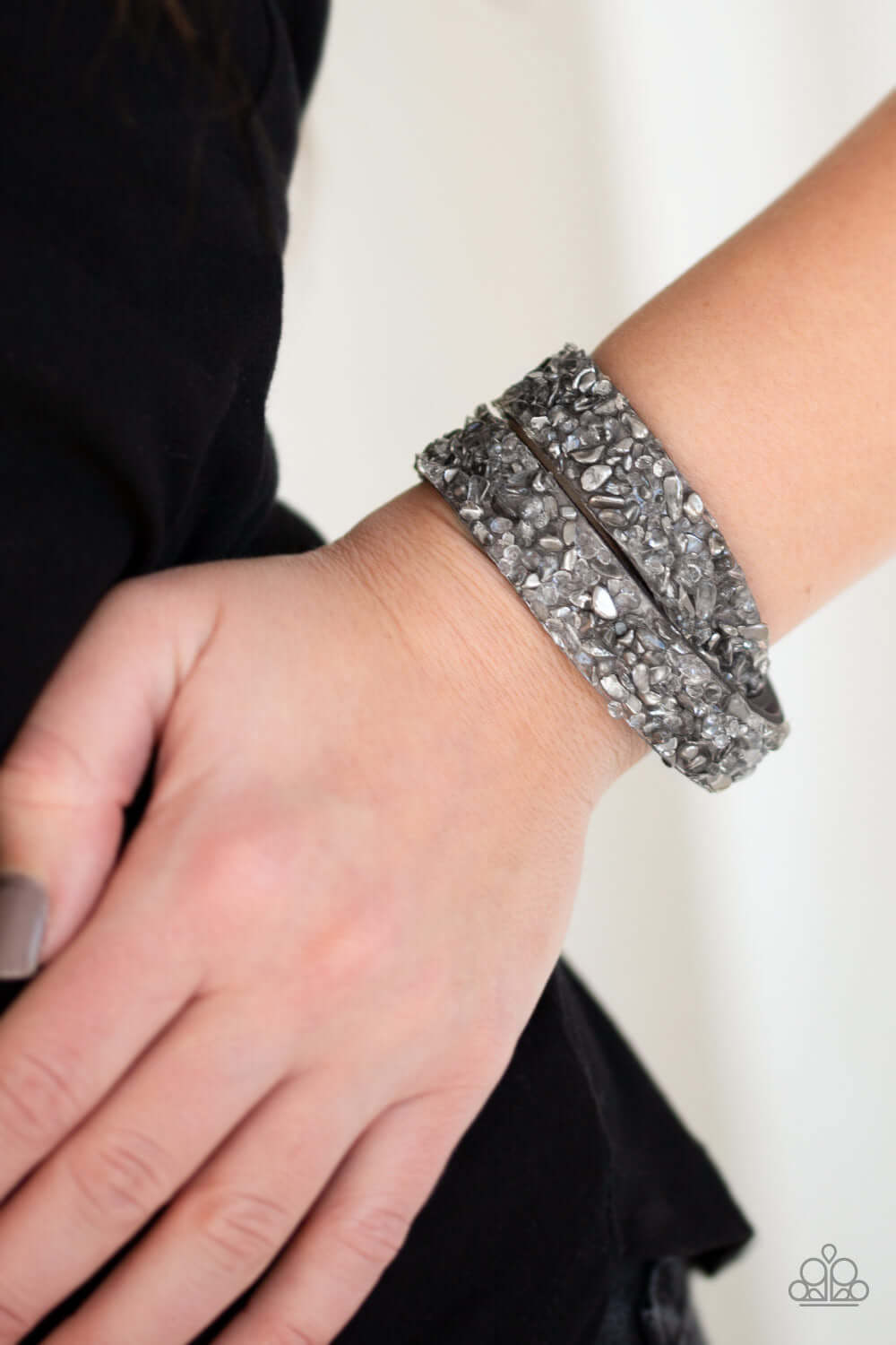 Paparazzi Accessories ✽ CRUSH Hour - Silver Bracelet✽Flat Rate Ship $4.50✽ - Image #2