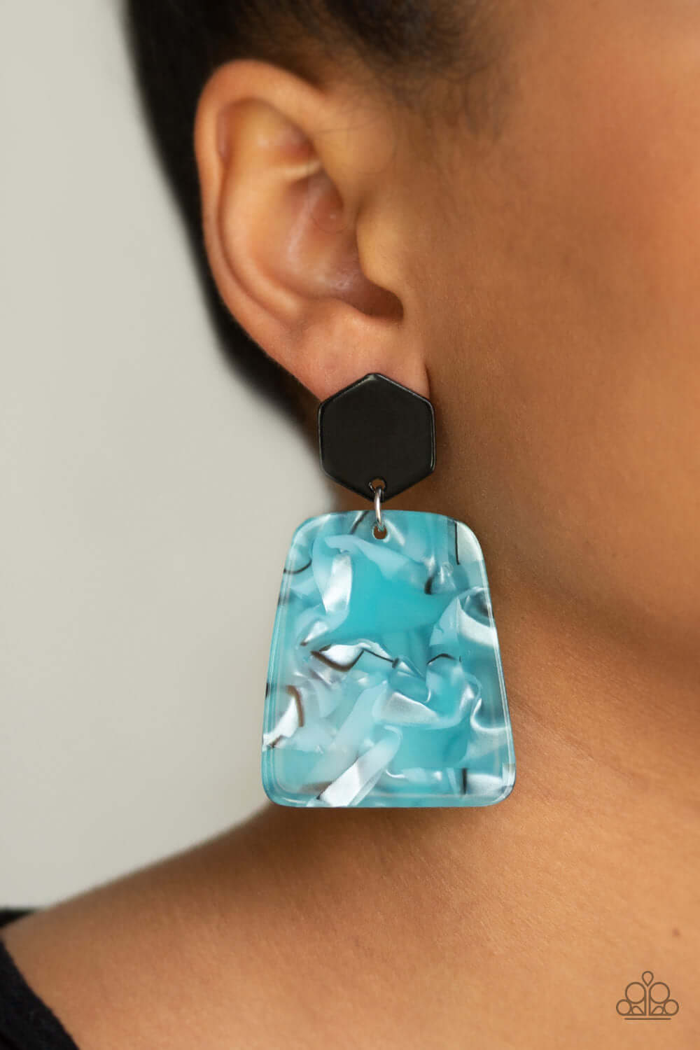 Paparazzi Accessories ✽ Majestic Mariner - Blue Post Earrings✽Flat Rate Ship $4.50✽ - Image #2