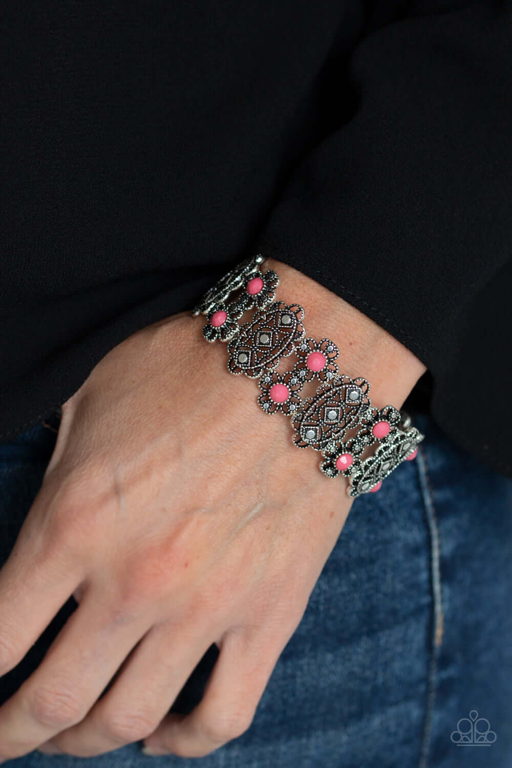 Paparazzi Accessories ✽ Majestic Gardens - Pink Bracelet✽Flat Rate Ship $4.50✽ - Image #2