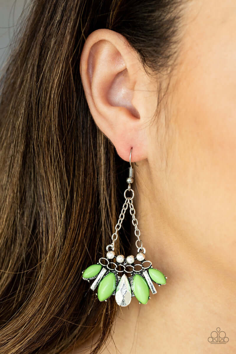Paparazzi Accessories ❋Terra Tribe - Green Earrings❋ Flat Rate Ship $4.50❋ - Image #2