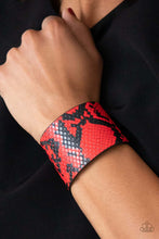 Load image into Gallery viewer, Paparazzi Accessories ❋The Rest Is HISS-tory - Red Bracelet❋ Flat Rate Ship $4.50❋ - Image #2