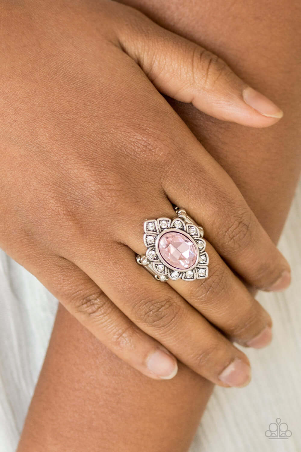 Paparazzi Accessories ✽ Power Behind The Throne - Pink Ring✽Flat Rate Ship $4.50✽ - Image #2