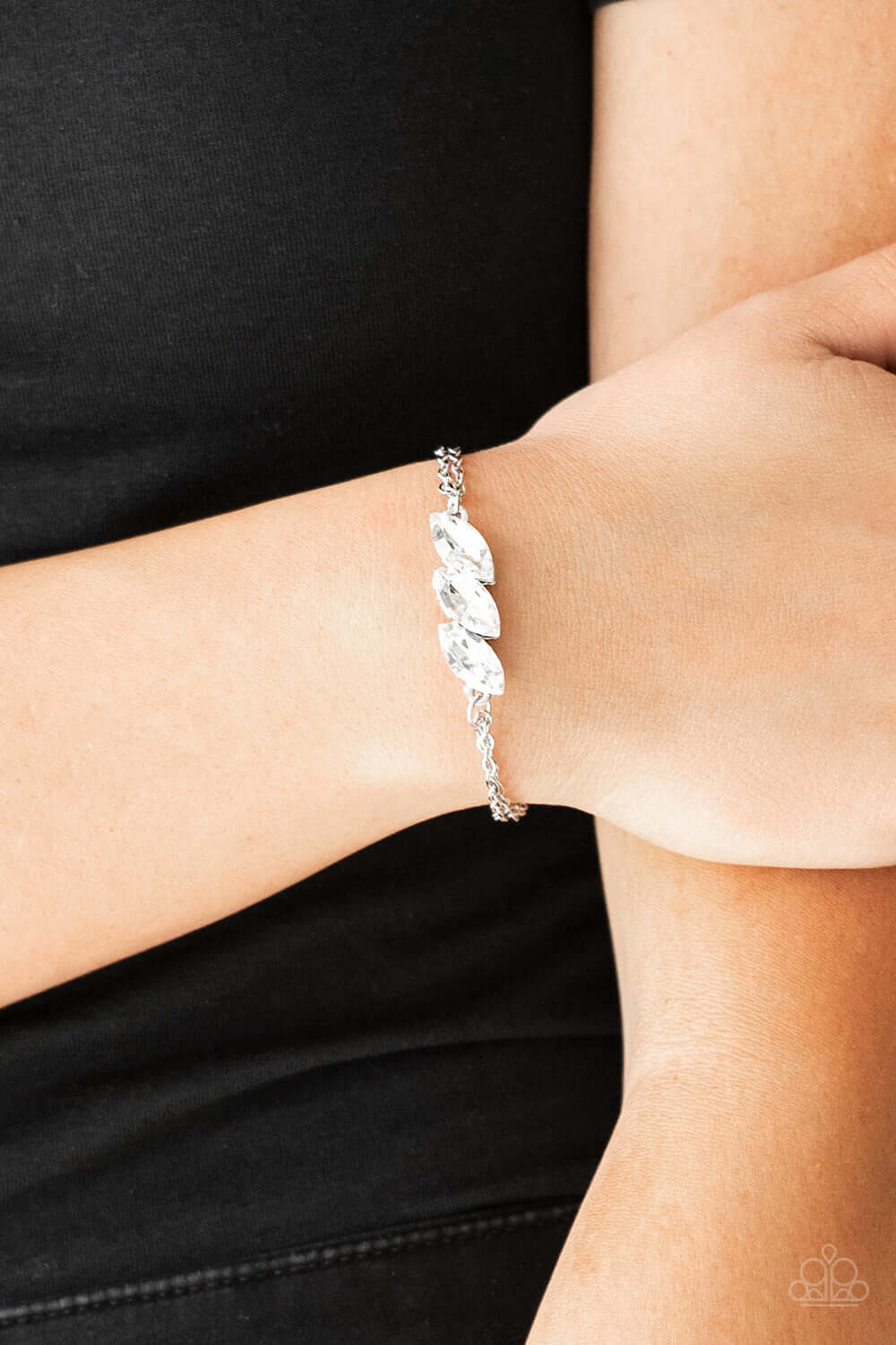 Paparazzi Accessories ✽ Pretty Priceless - White Bracelet✽Flat Rate Ship $4.50✽ - Image #2