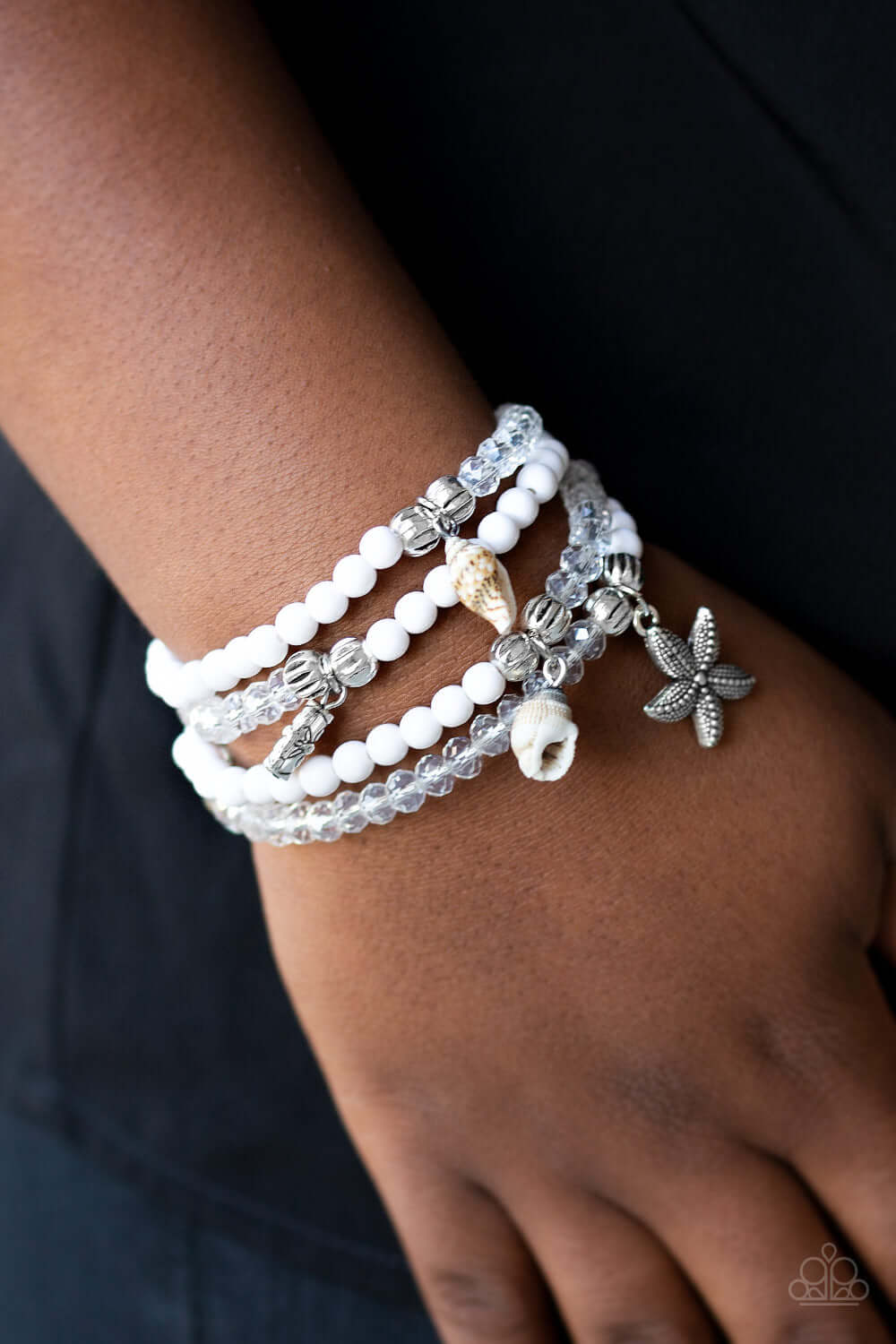 Paparazzi Accessories ✽ Ocean Breeze - White Bracelet✽Flat Rate Ship $4.50✽ - Image #2