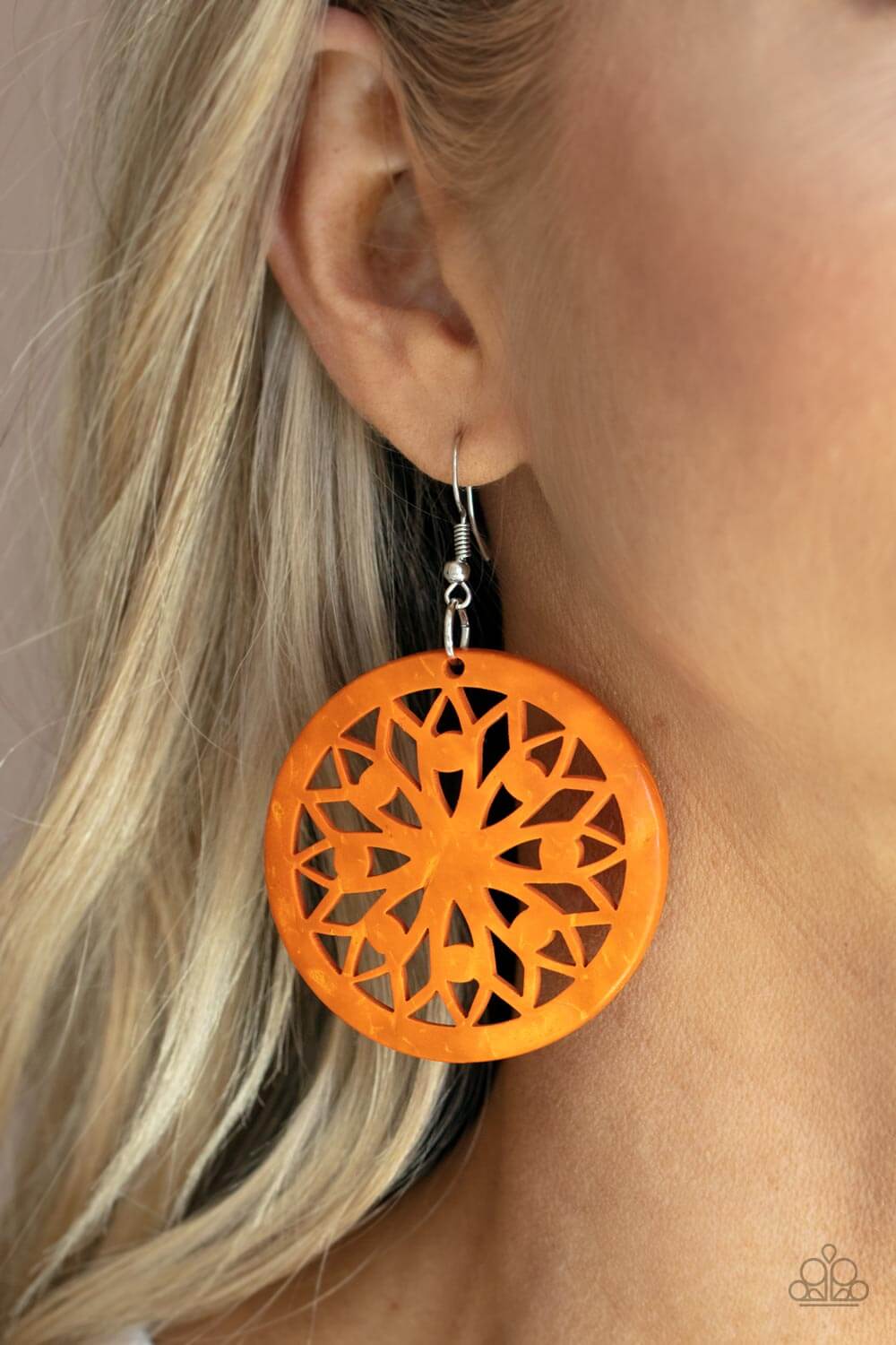Paparazzi Accessories ❋Ocean Canopy - Orange Earrings❋ Flat Rate Ship $4.50❋ - Image #2