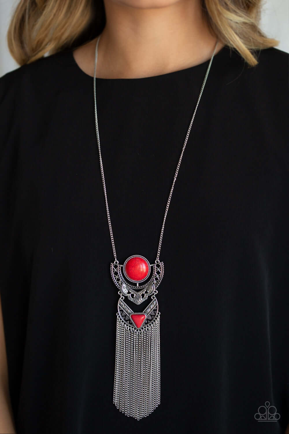 Paparazzi Accessories ✽ Spirit Trek - Red Necklace✽Flat Rate Ship $4.50✽ - Image #2