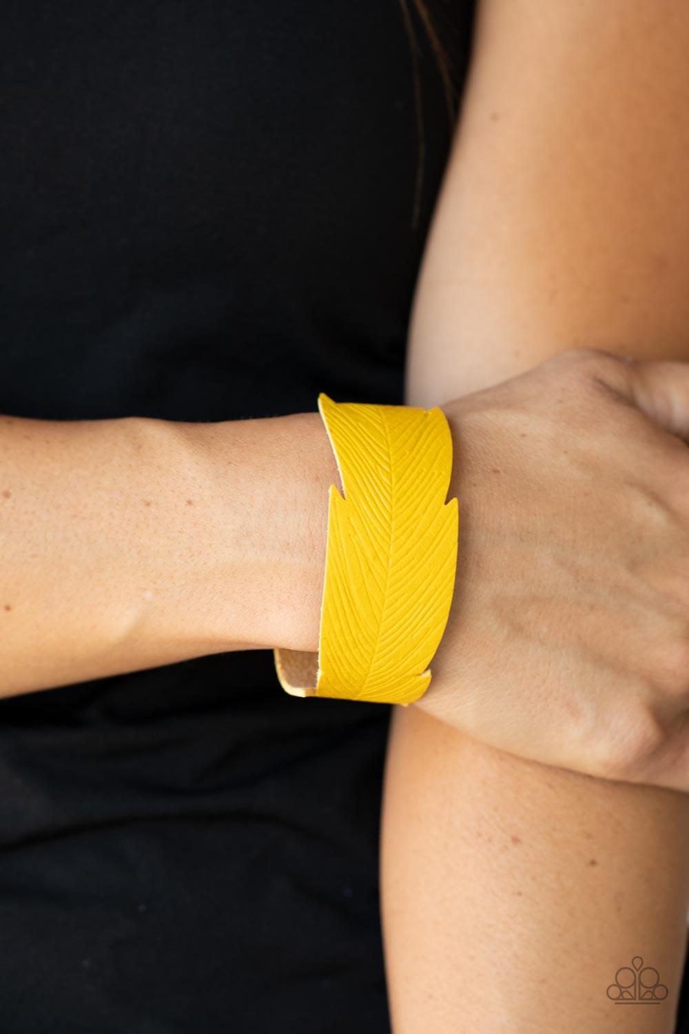 Paparazzi Accessories ❋Whimsically Winging It - Yellow Bracelet❋ Flat Rate Ship $4.50❋ - Image #2