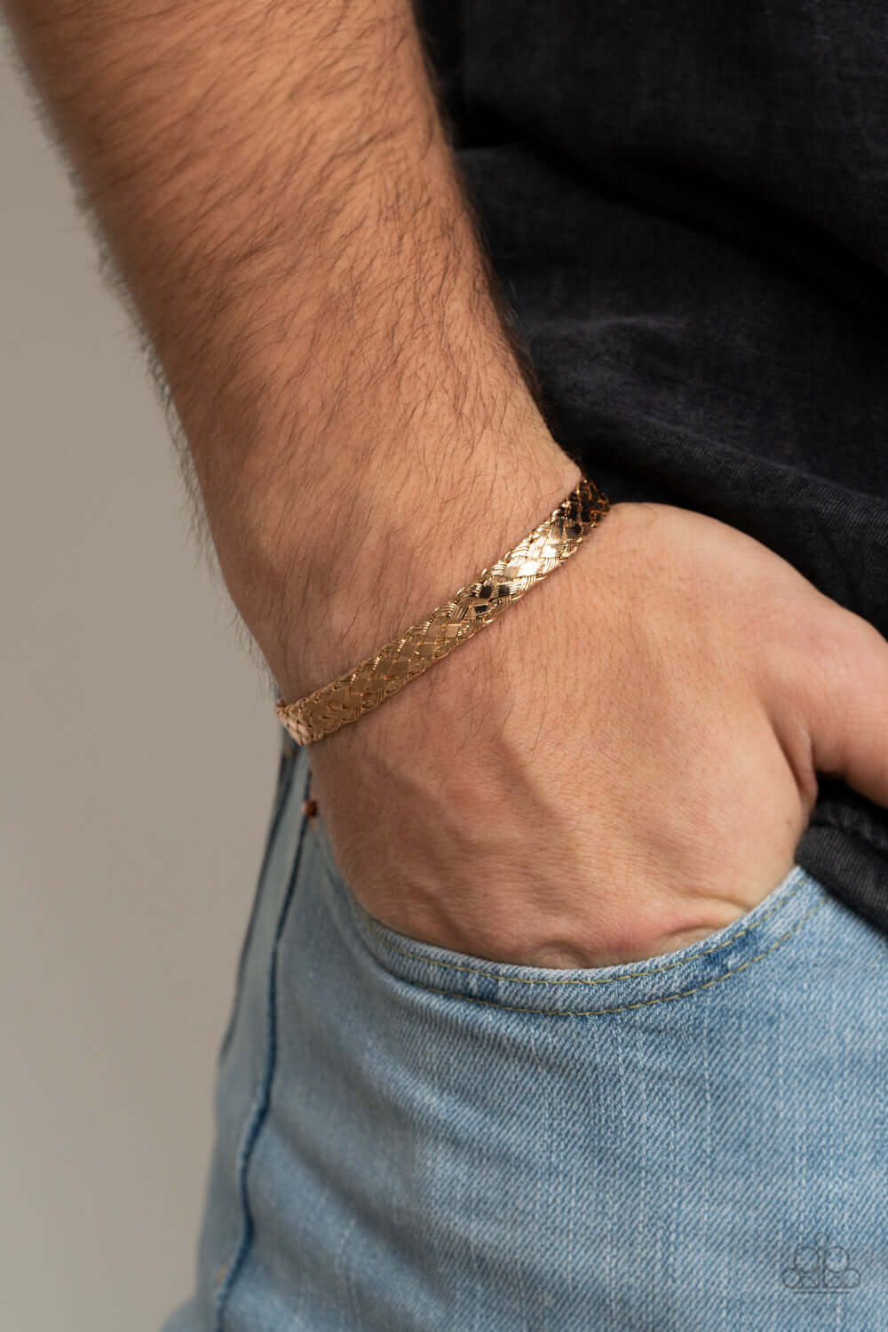 Paparazzi Accessories ❋Cable Couture - Gold Mens Bracelet❋ Flat Rate Ship $4.50❋ - Image #2