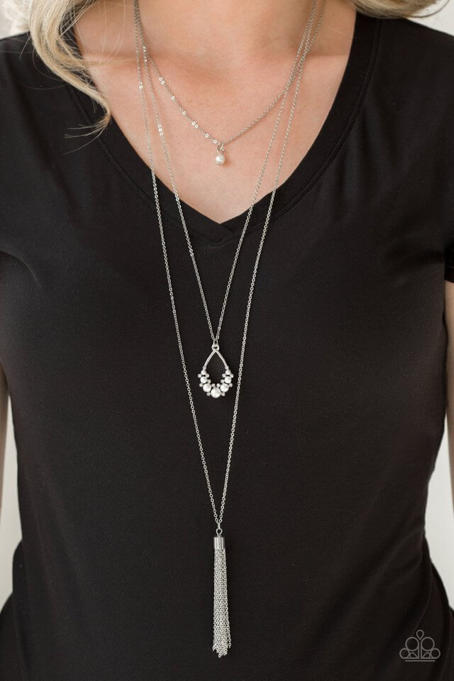 Paparazzi Accessories ❋Be Fancy - White Necklace❋ Flat Rate Ship $4.50❋ - Image #2