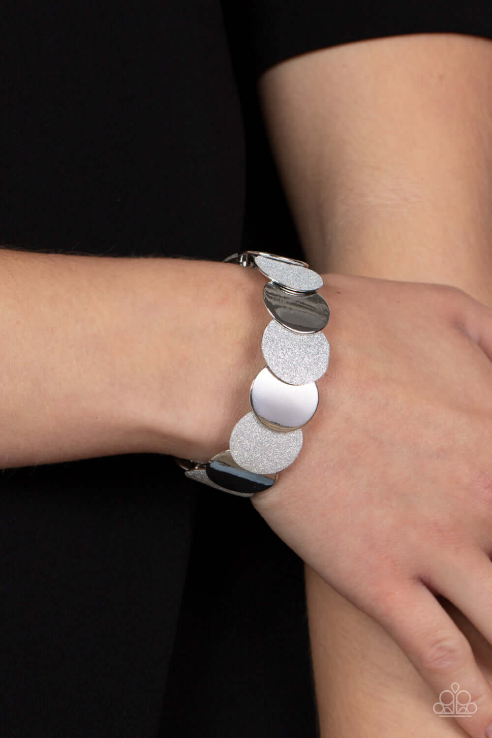 Paparazzi Accessories ❋Demurely Disco - Silver Bracelet❋ Flat Rate Ship $4.50❋ - Image #2