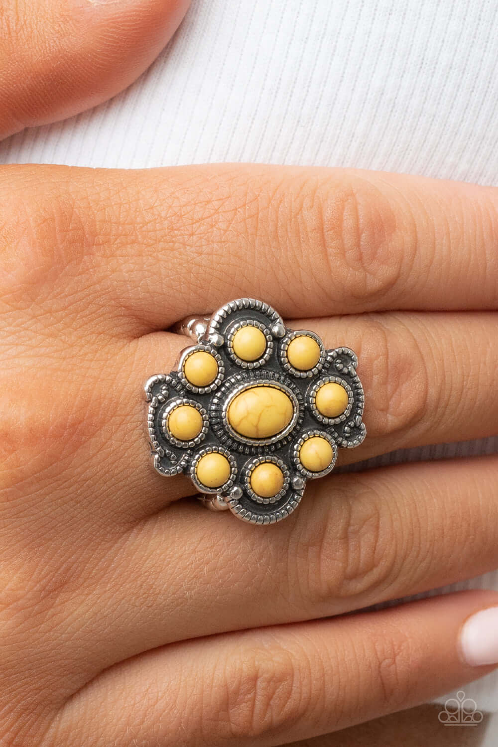Paparazzi Accessories ❋Santa Fe Fantasy - Yellow Ring❋ Flat Rate Ship $4.50❋ - Image #2