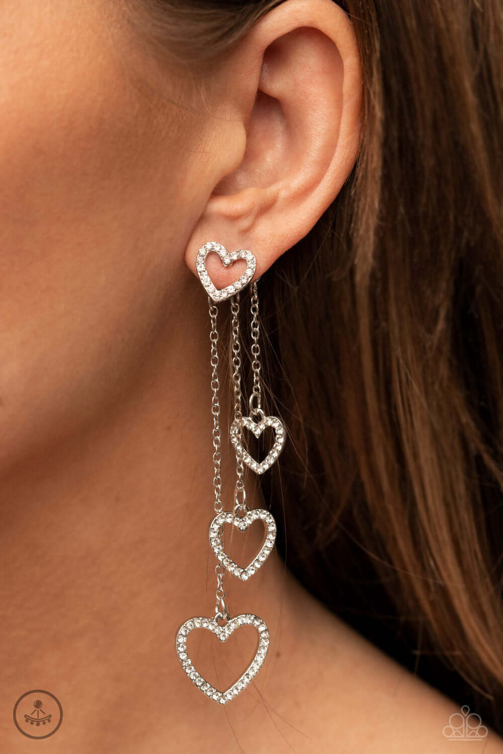Paparazzi Accessories ❋Falling In Love - White Heart Post Earrings❋ Flat Rate Ship $4.50❋