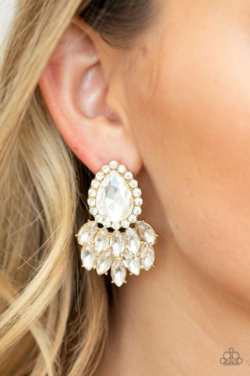 Paparazzi Accessories ✽ A Breath of Fresh HEIR - Gold Post Earrings✽Flat Rate Ship $4.50✽