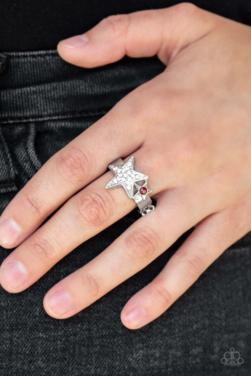 Paparazzi Accessories ✽ Star-Spangled Starlet - Red Ring✽Flat Rate Ship $4.50✽ - Image #2