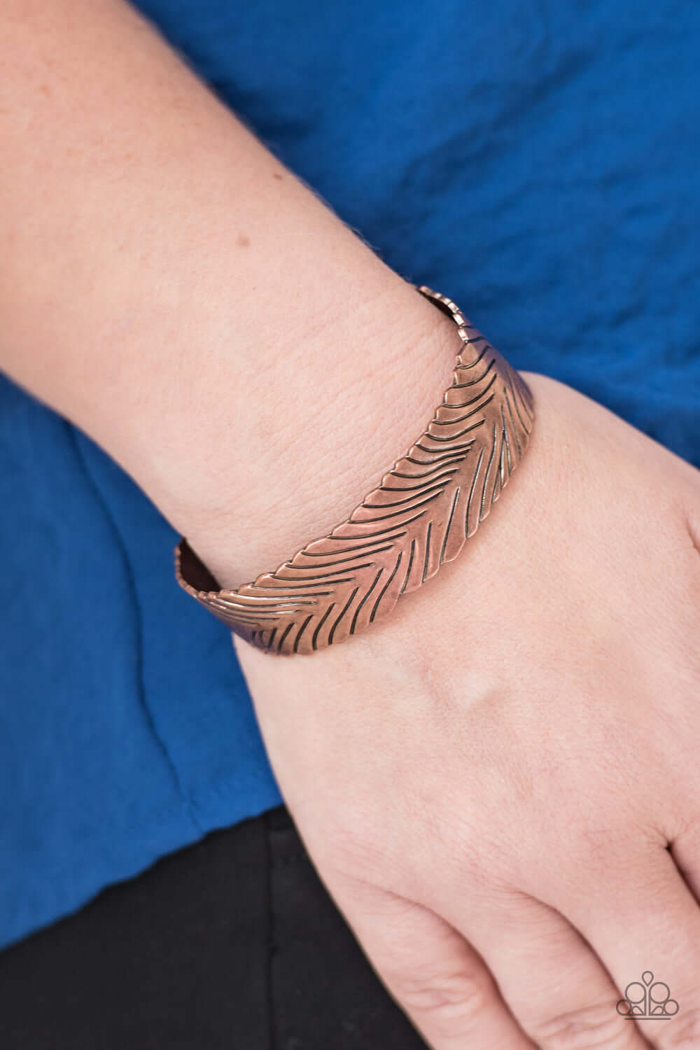 Paparazzi Accessories ✽ Ruffle Feathers - Copper Bracelet✽Flat Rate Ship $4.50✽ - Image #2