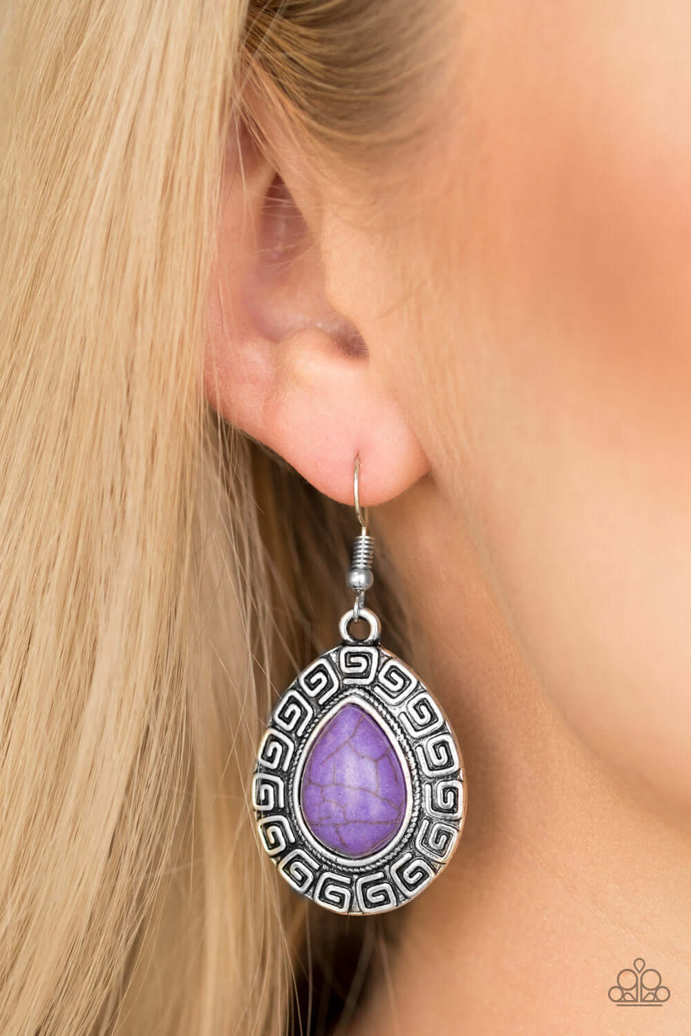 Paparazzi Accessories ✽ Tribal Tango - Purple Earrings✽Flat Rate Ship $4.50✽ - Image #2