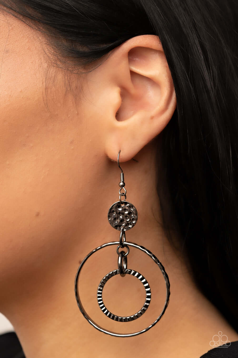 Paparazzi Accessories ❋Mechanical Mecca - Black Earrings❋ Flat Rate Ship $4.50❋ - Image #2