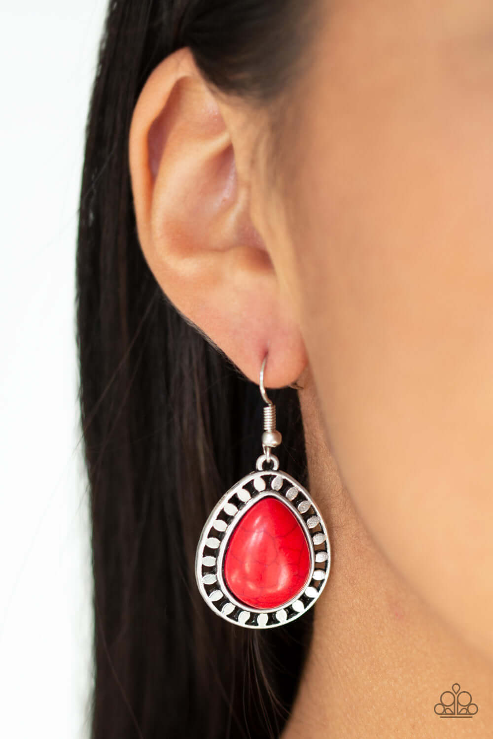 Paparazzi Accessories ✽ Sahara Serenity - Red Earrings✽Flat Rate Ship $4.50✽ - Image #2