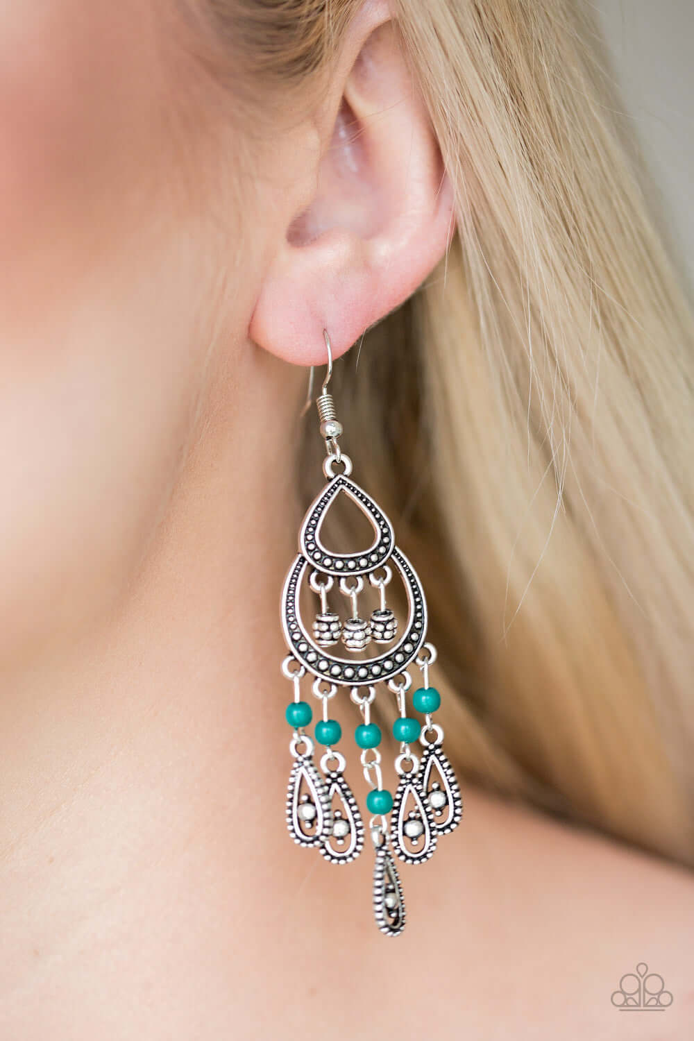 Paparazzi Accessories ✽ Eastern Excursion - Green Earrings✽Flat Rate Ship $4.50✽ - Image #2