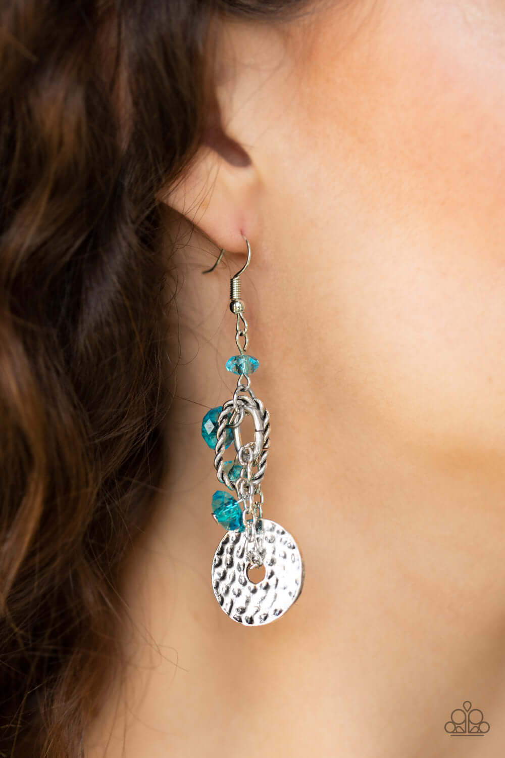 Paparazzi Accessories ✽ Seaside Catch - Blue Earrings✽Flat Rate Ship $4.50✽ - Image #2