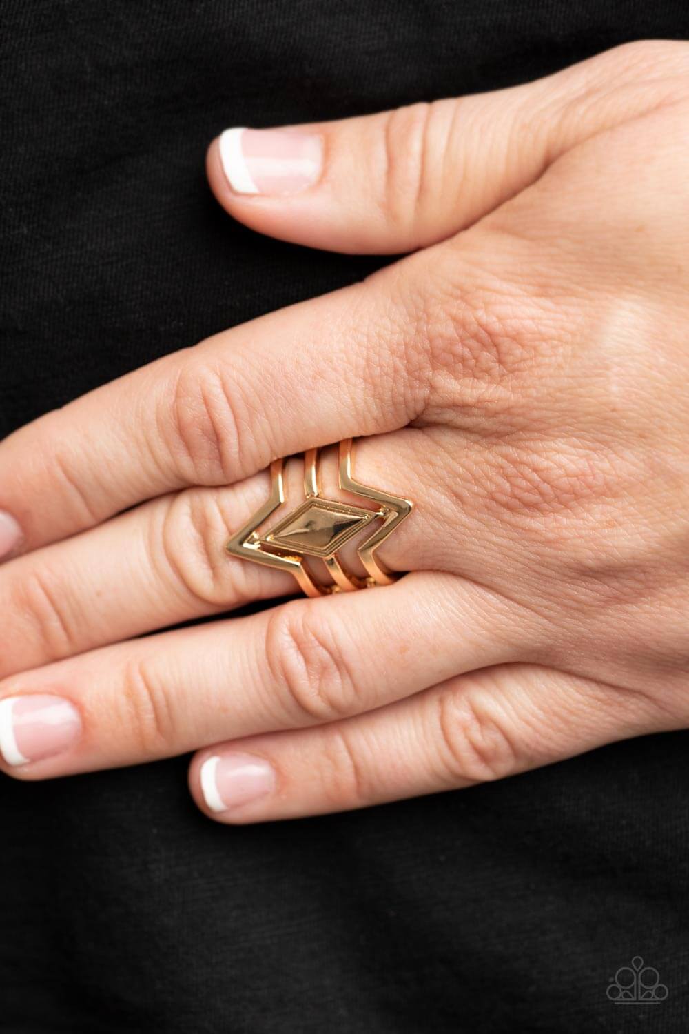 Paparazzi Accessories ❋Deceivingly Diamond - Gold Ring❋ Flat Rate Ship $4.50❋ - Image #2