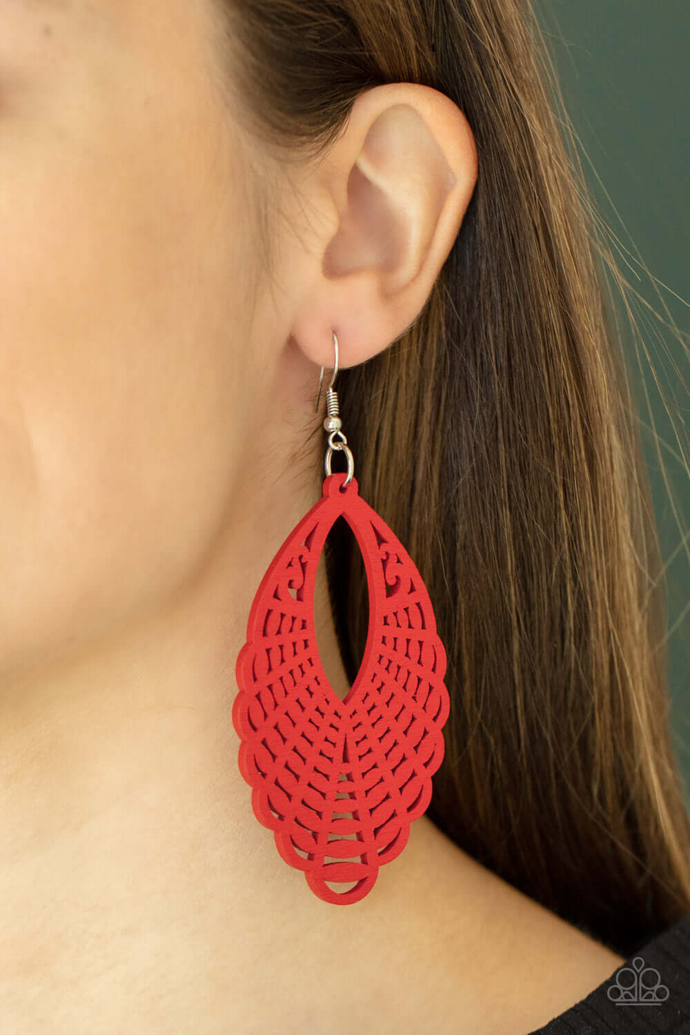 Paparazzi Accessories ❋Tahiti Tankini - Red Earrings❋ Flat Rate Ship $4.50❋ - Image #2