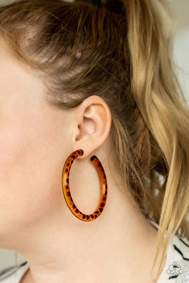 Paparazzi Accessories ❋Miami Minimalist - Brown Earrings❋ Flat Rate Ship $4.50❋ - Image #2