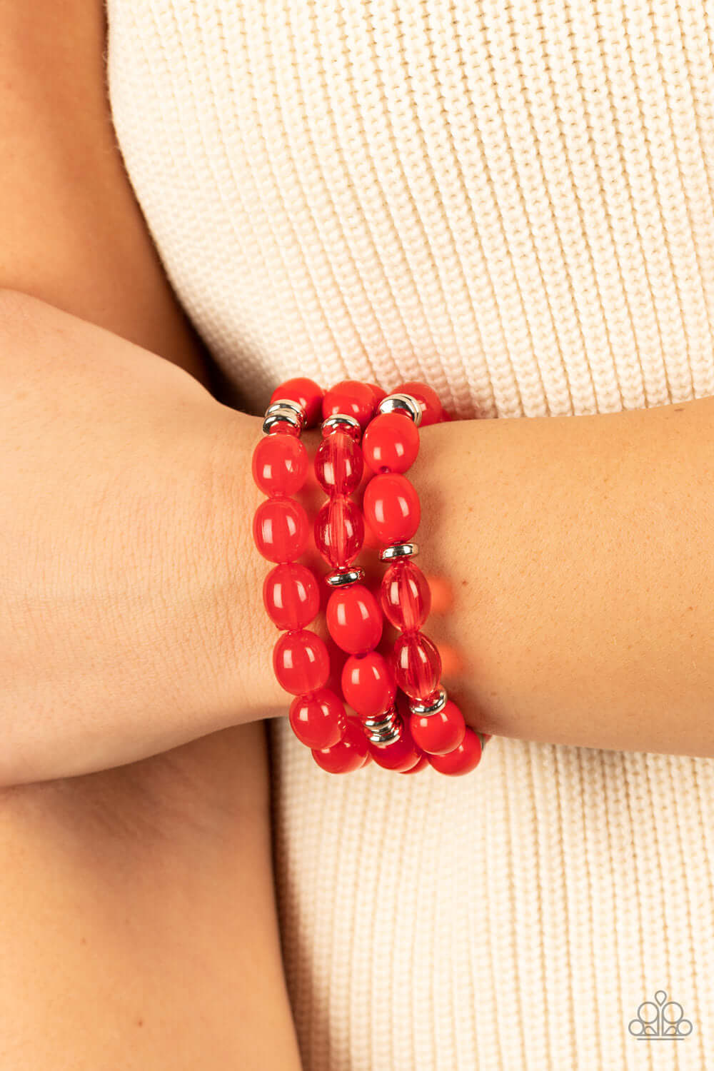 Paparazzi Accessories ❋Coastal Coastin - Red Bracelet❋ Flat Rate Ship $4.50❋ - Image #2